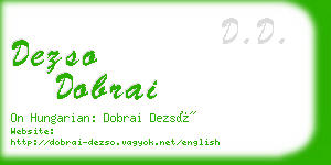 dezso dobrai business card